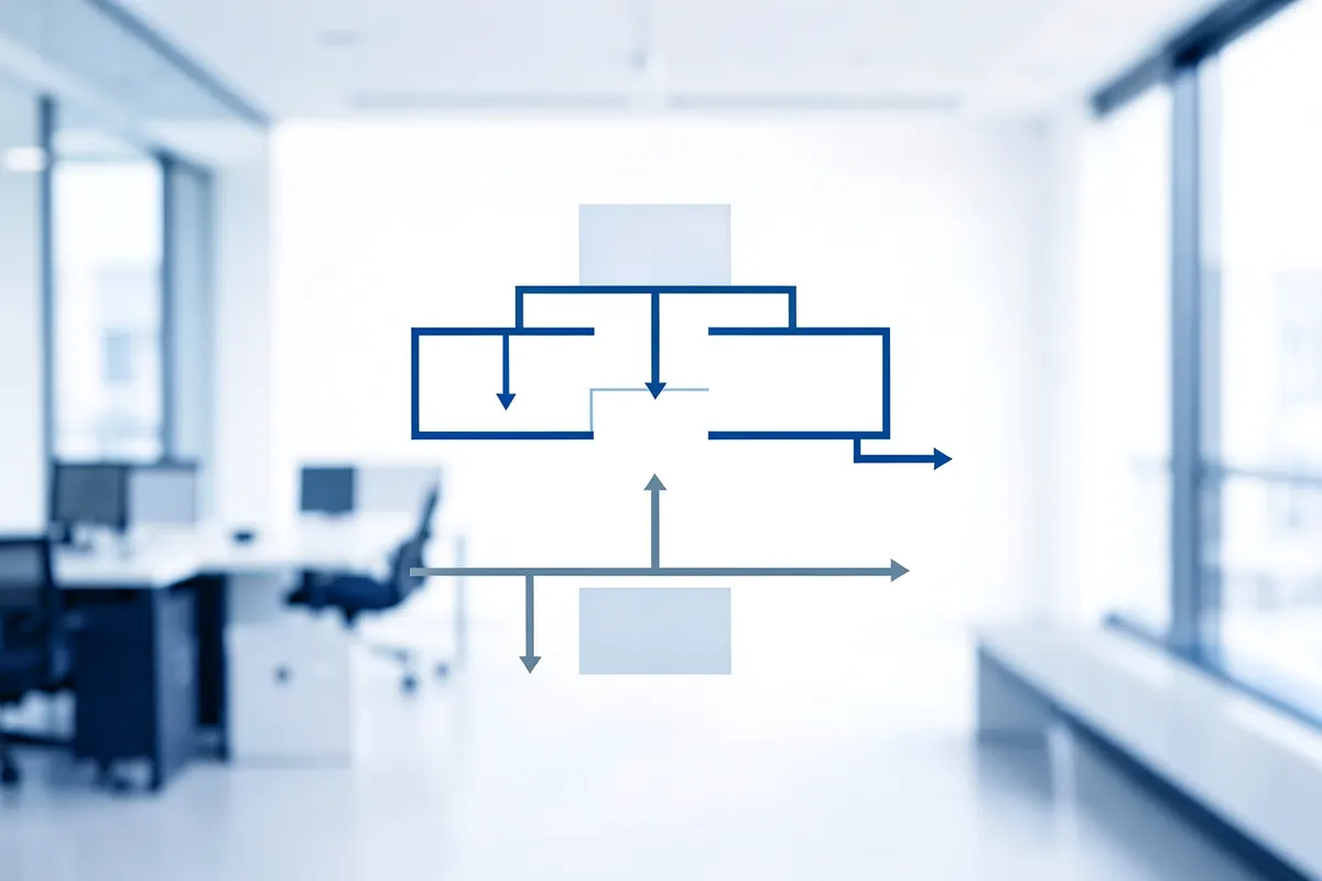 Diagrama de fluxo com setas conectando caixas, representando um processo financeiro.